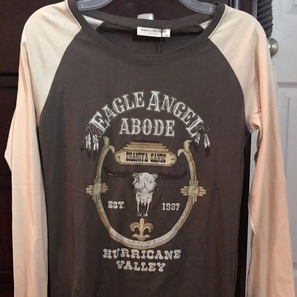 Spell & the Gypsy Eagle Angel Organic Raglan - Picture 1 of 4